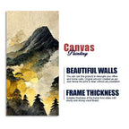 Mountain Scenery of Mount Fuji Canvas Wall Painting DECORMANTRA