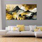 Mountain Scenery of Mount Fuji Premium Canvas Wall Painting DECORMANTRA