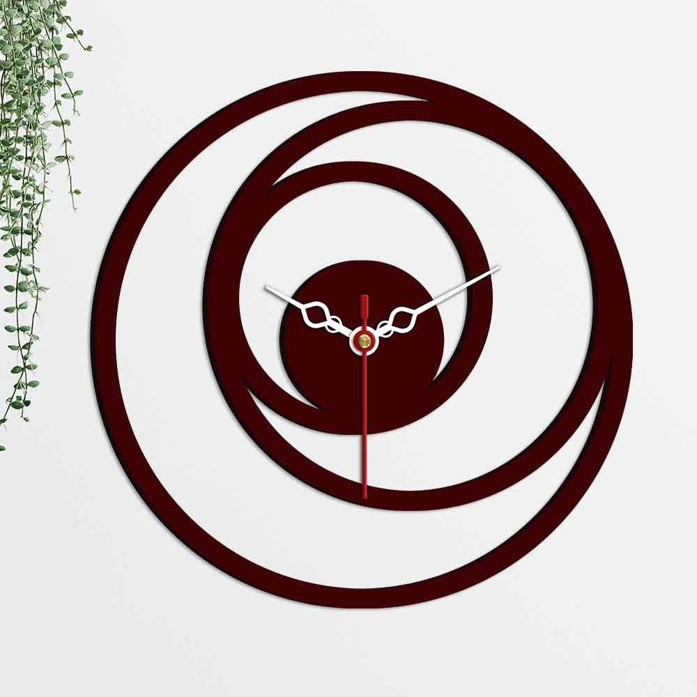 Multiple Rings Designer Wooden Wall Clock - Decor Mantra 