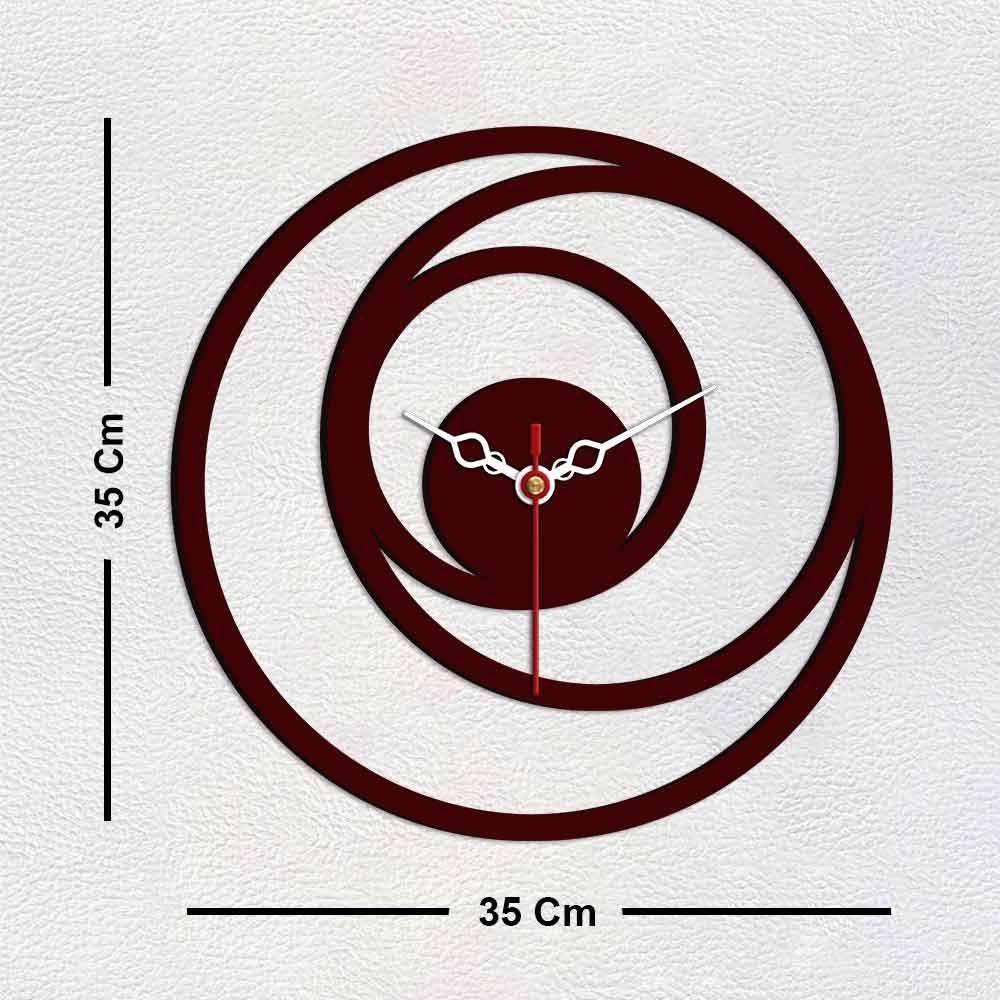 Multiple Rings Designer Wooden Wall Clock - Decor Mantra 