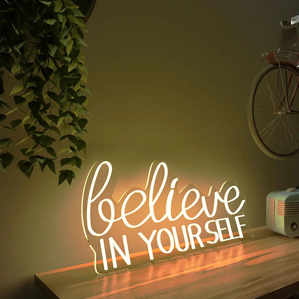 Believe In yourself Text Neon LED Light DECORMANTRA