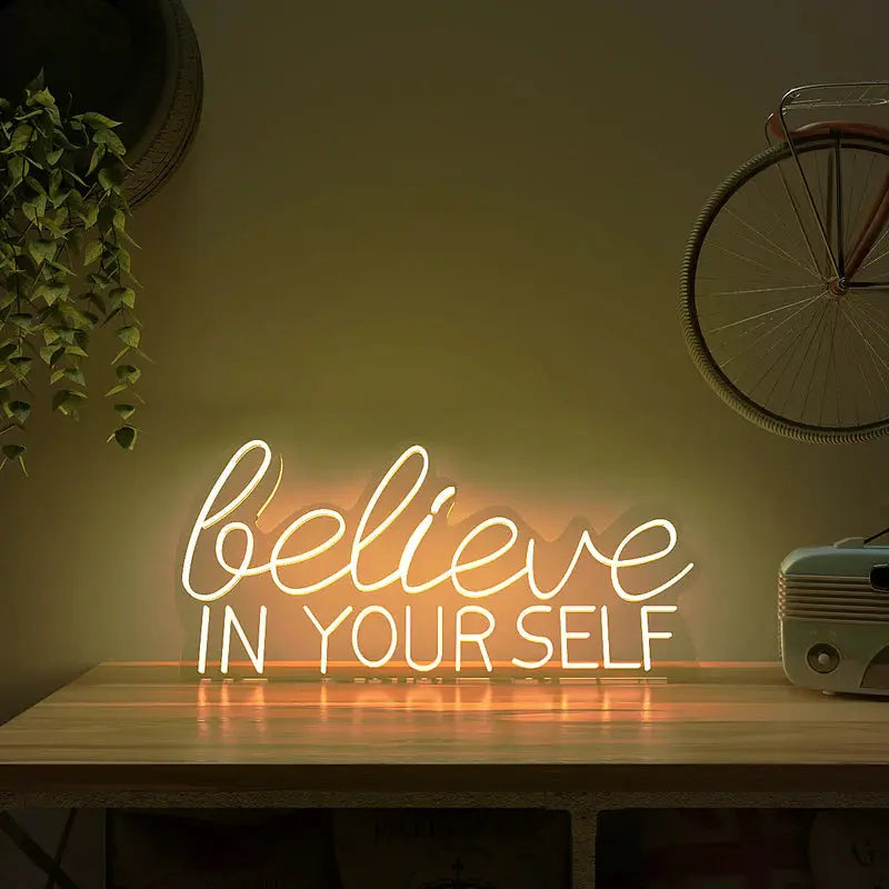 Believe In yourself Text Neon LED Light DECORMANTRA