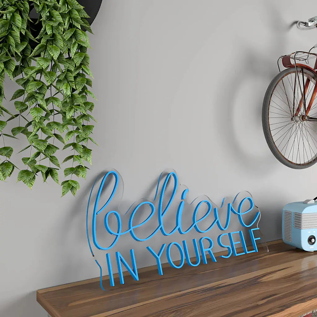 Believe In yourself Text Neon LED Light DECORMANTRA
