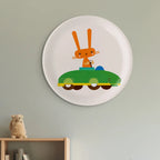 Playful Art for Kids' Rooms Bunny porcelain plate - Harshita Craft