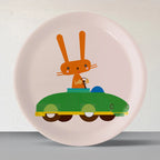 Playful Art for Kids' Rooms Bunny porcelain plate - Harshita Craft