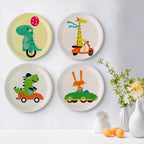 Playful Art for Kids' Rooms Bunny porcelain plate - Harshita Craft