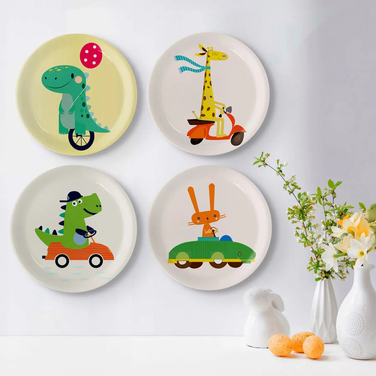 Playful Art for Kids' Rooms Bunny porcelain plate - Harshita Craft