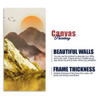 Golden Mountains and Birds Scenery Canvas Wall Painting Decor Mantra