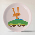 Playful Art for Kids' Rooms Bunny porcelain plate - Harshita Craft