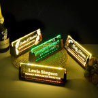 Personalized LED Desk Name Plate, Desk Accessories, Nameplate Sign, Office Gifts for Boss Coworkers, New Job Gift, College Graduation Gifts - Harshita Craft