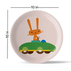 Playful Art for Kids' Rooms Bunny porcelain plate - Harshita Craft