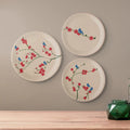 Nature Art for Every collage porcelain plate Set of 3 - Harshita Craft
