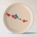 Nature Art for Every collage porcelain plate Set of 3 - Harshita Craft