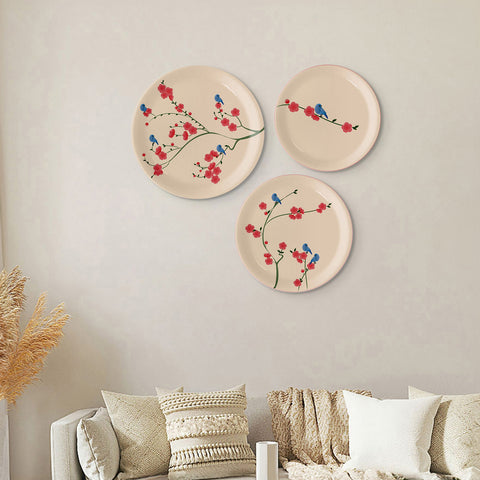 Nature Art for Every collage porcelain plate Set of 3