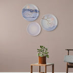Spring-Inspired Art for Serene Spaces collage porcelain plate Set of 3 - Harshita Craft