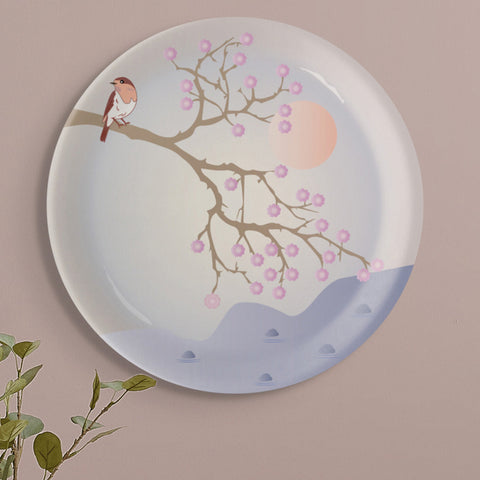 Spring-Inspired Art for Serene Spaces collage porcelain plate Set of 3