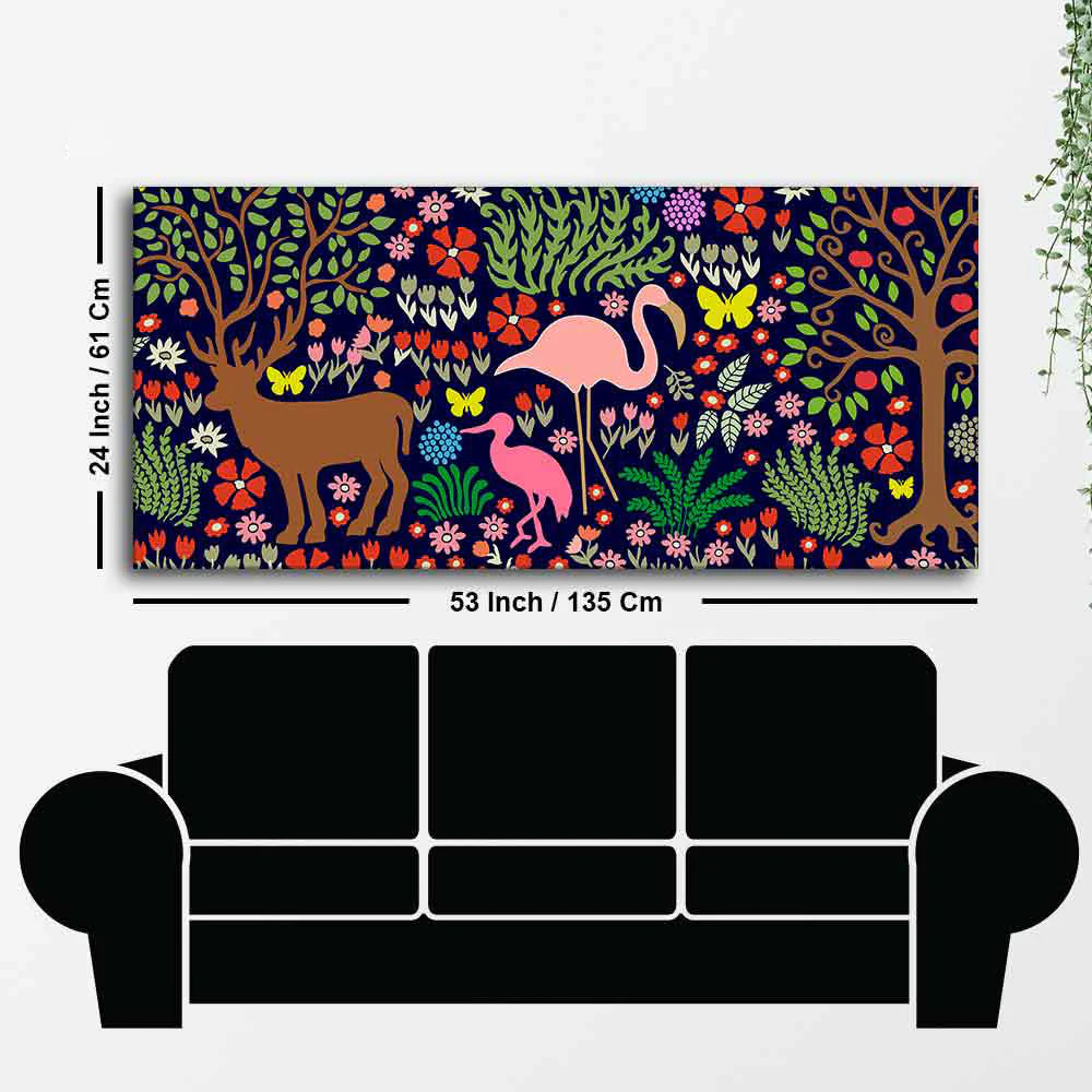 Night in the Forest Premium Wall Painting DECORMANTRA