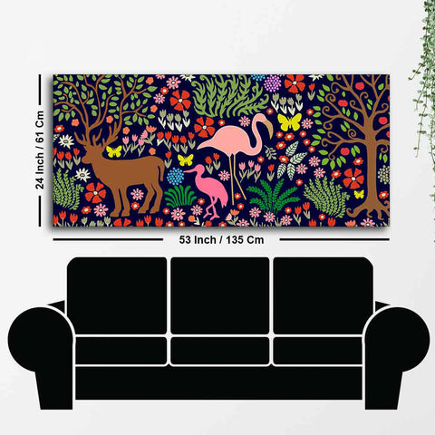 Night in the Forest Premium Wall Painting