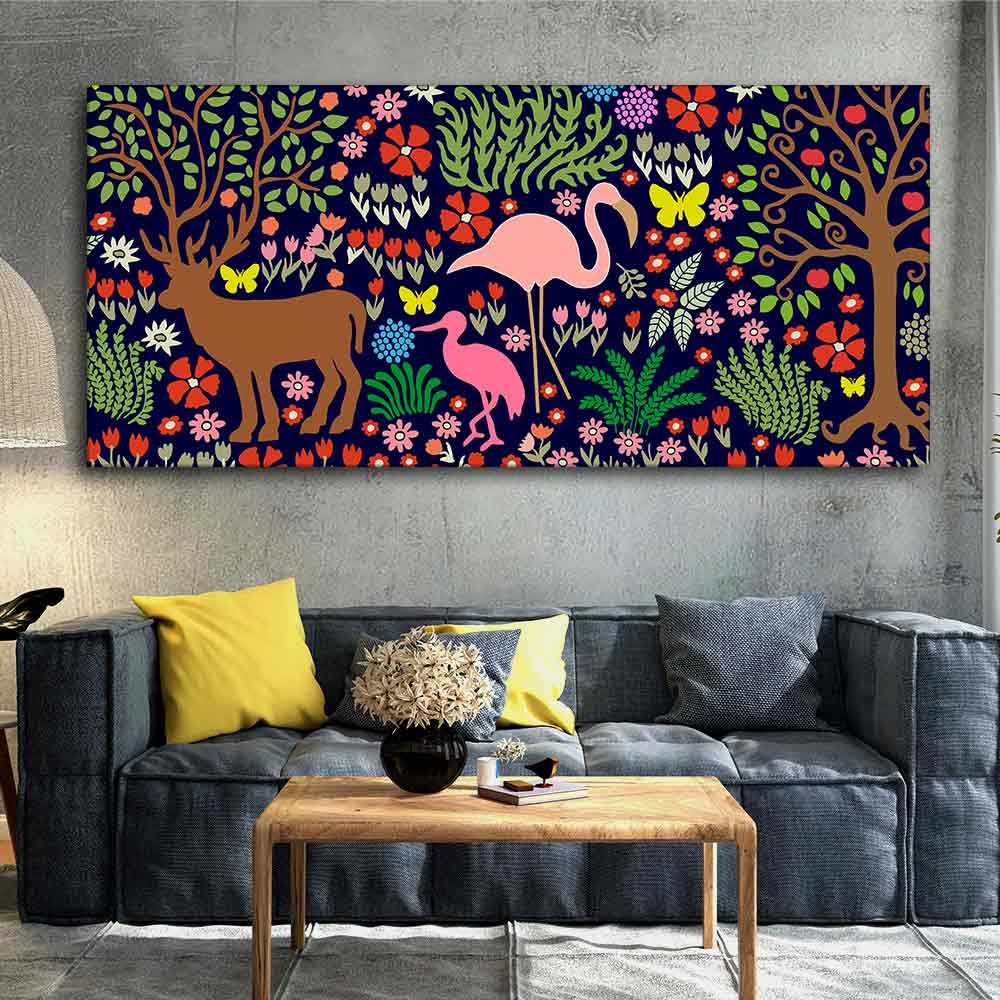 Night in the Forest Premium Wall Painting DECORMANTRA