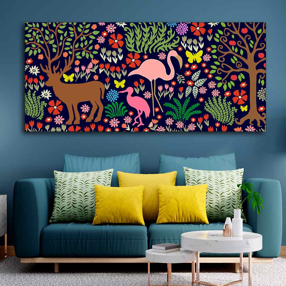 Night in the Forest Premium Wall Painting DECORMANTRA