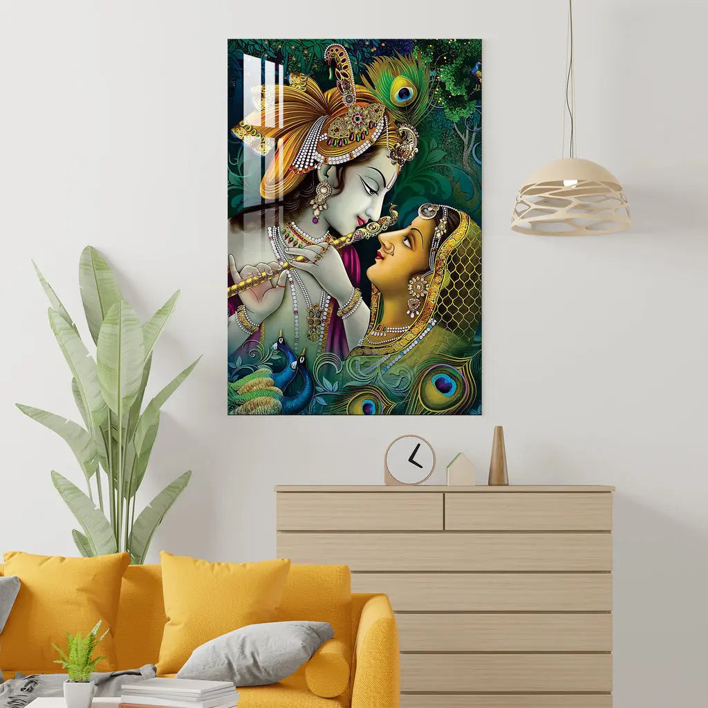 Lord Krishna with Flute Acrylic Wall Art DECORMANTRA