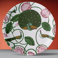 Pichwai Floral Print Porcelain Wall Plate - Harshita Craft