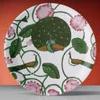 Pichwai Floral Print Porcelain Wall Plate - Harshita Craft