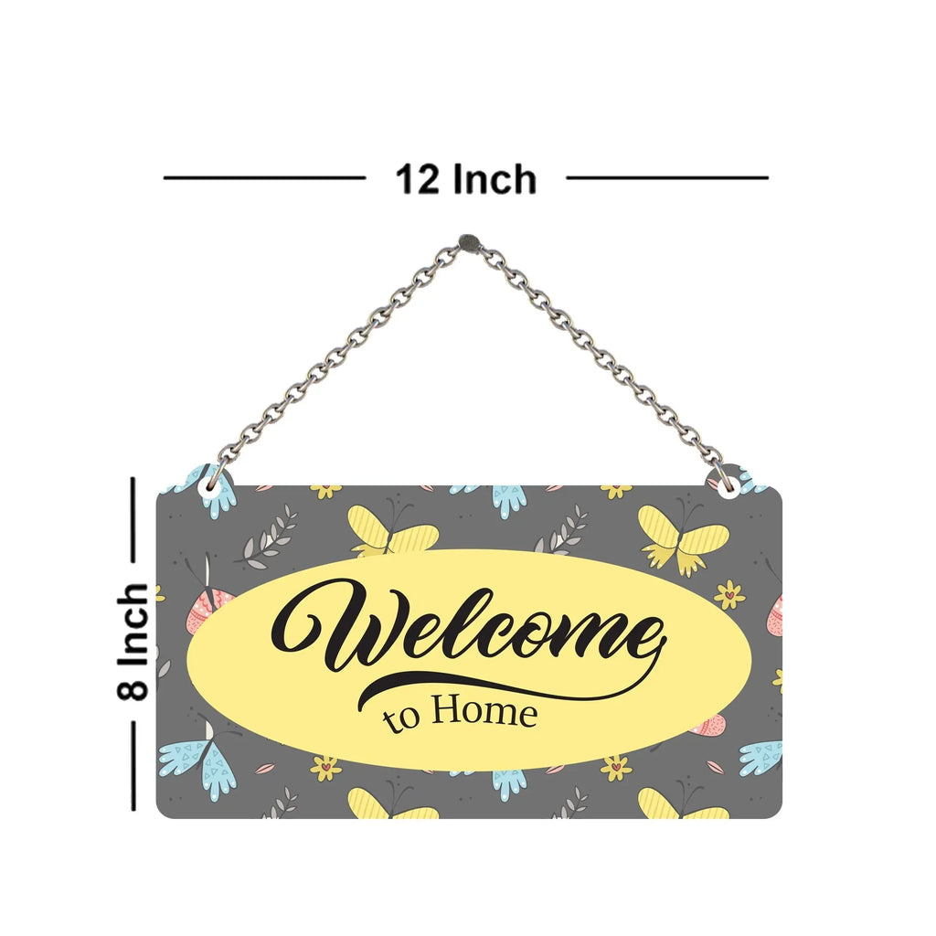 Welcome to Home Wooden Wall Hanger for Home|Office|Living Room|Gift - Harshita Craft