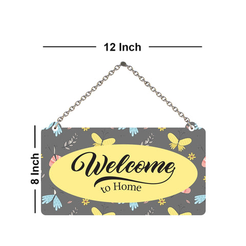 Welcome to Home Wooden Wall Hanger for Home|Office|Living Room|Gift