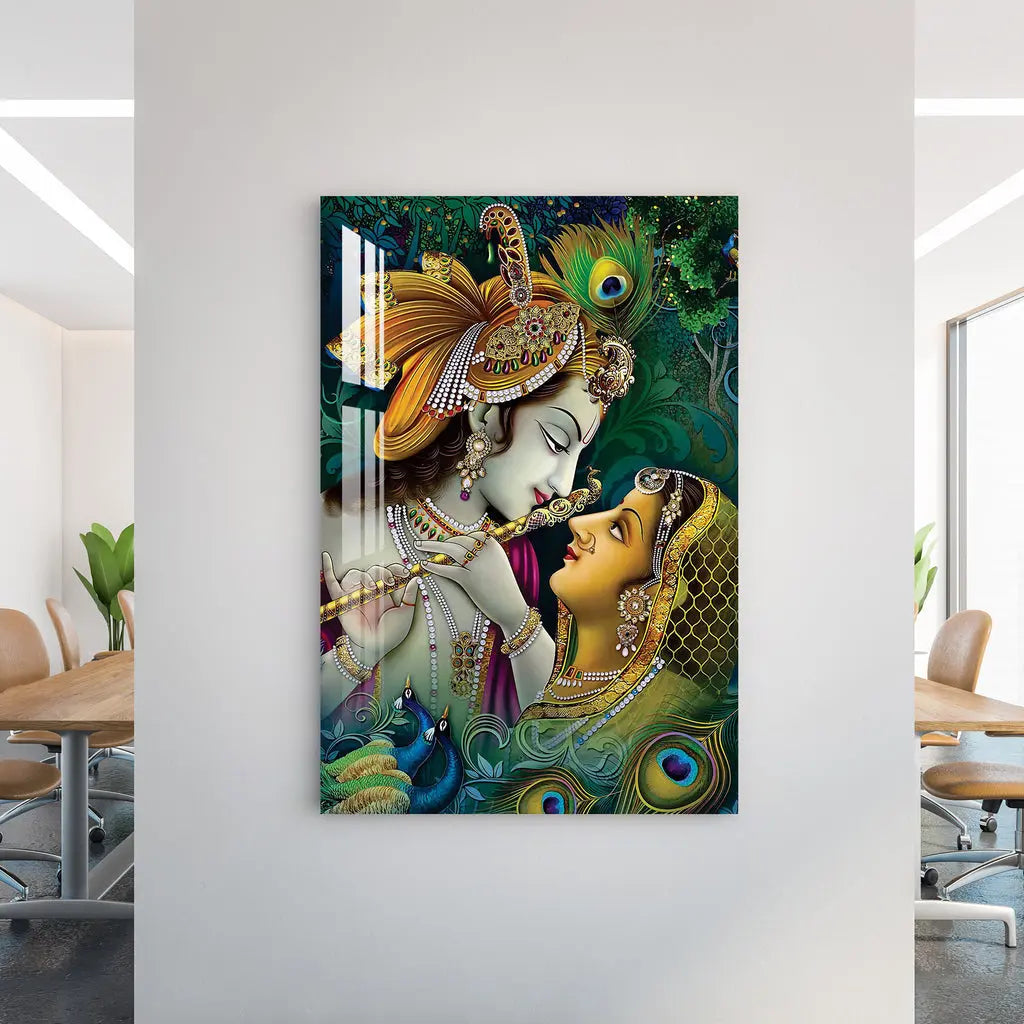 Lord Krishna with Flute Acrylic Wall Art DECORMANTRA