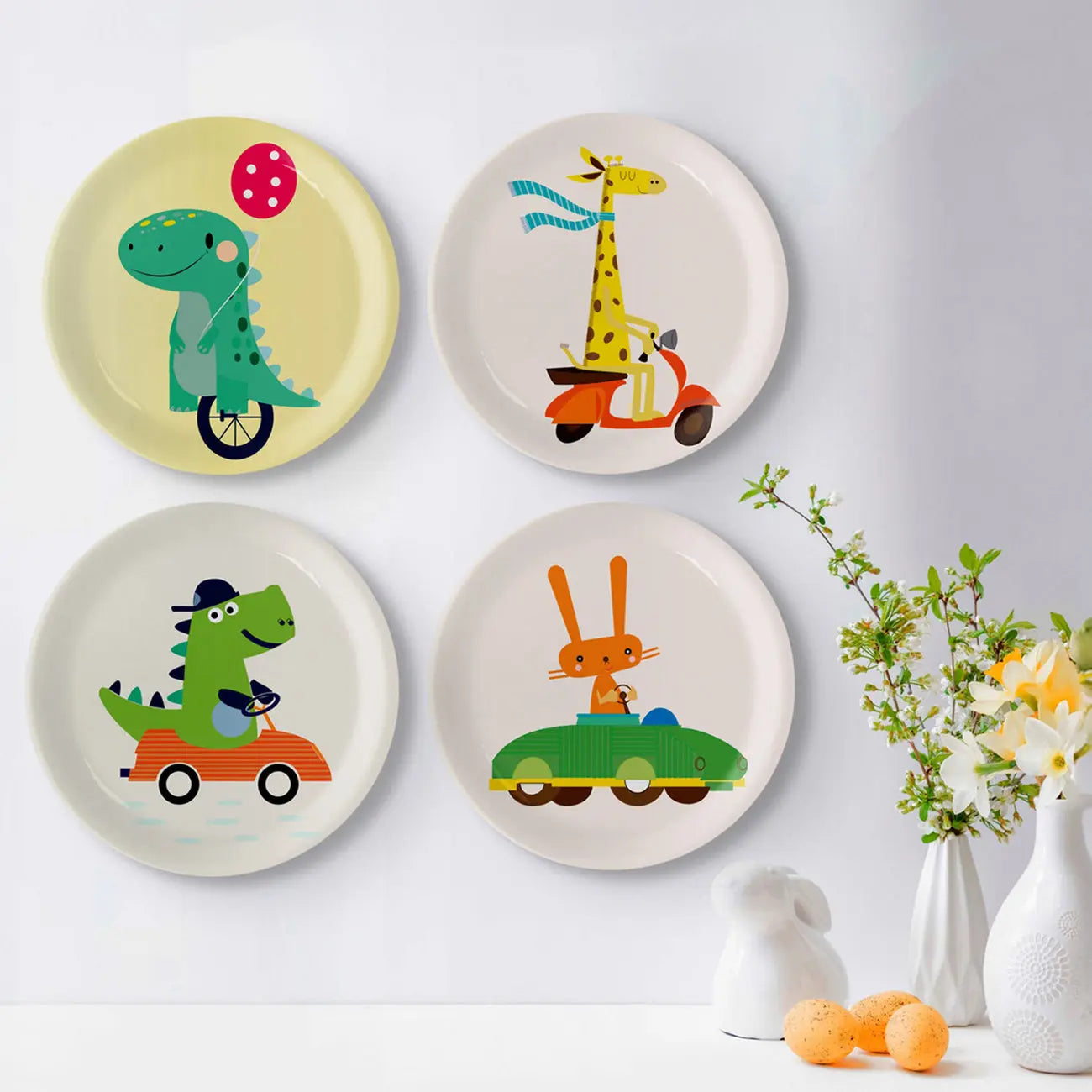 Playful Art for Kids' Rooms Girrafe porcelain plate - Harshita Craft