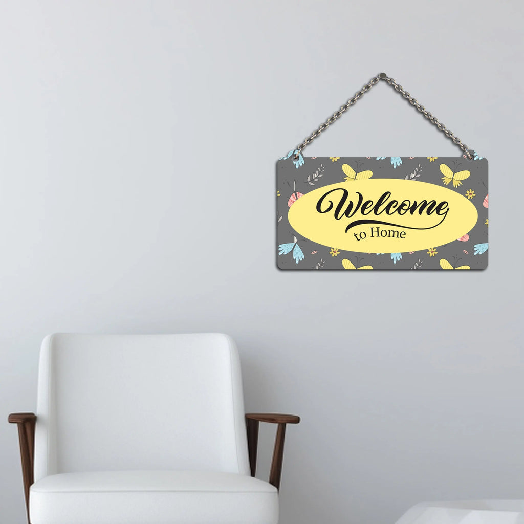 Welcome to Home Wooden Wall Hanger for Home|Office|Living Room|Gift - Harshita Craft