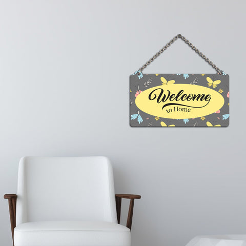 Welcome to Home Wooden Wall Hanger for Home|Office|Living Room|Gift