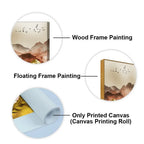 Golden Mountains and Birds Scenery Premium Canvas Wall Painting Decor Mantra