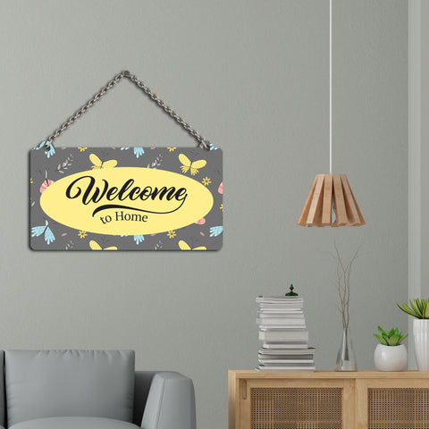 Welcome to Home Wooden Wall Hanger for Home|Office|Living Room|Gift