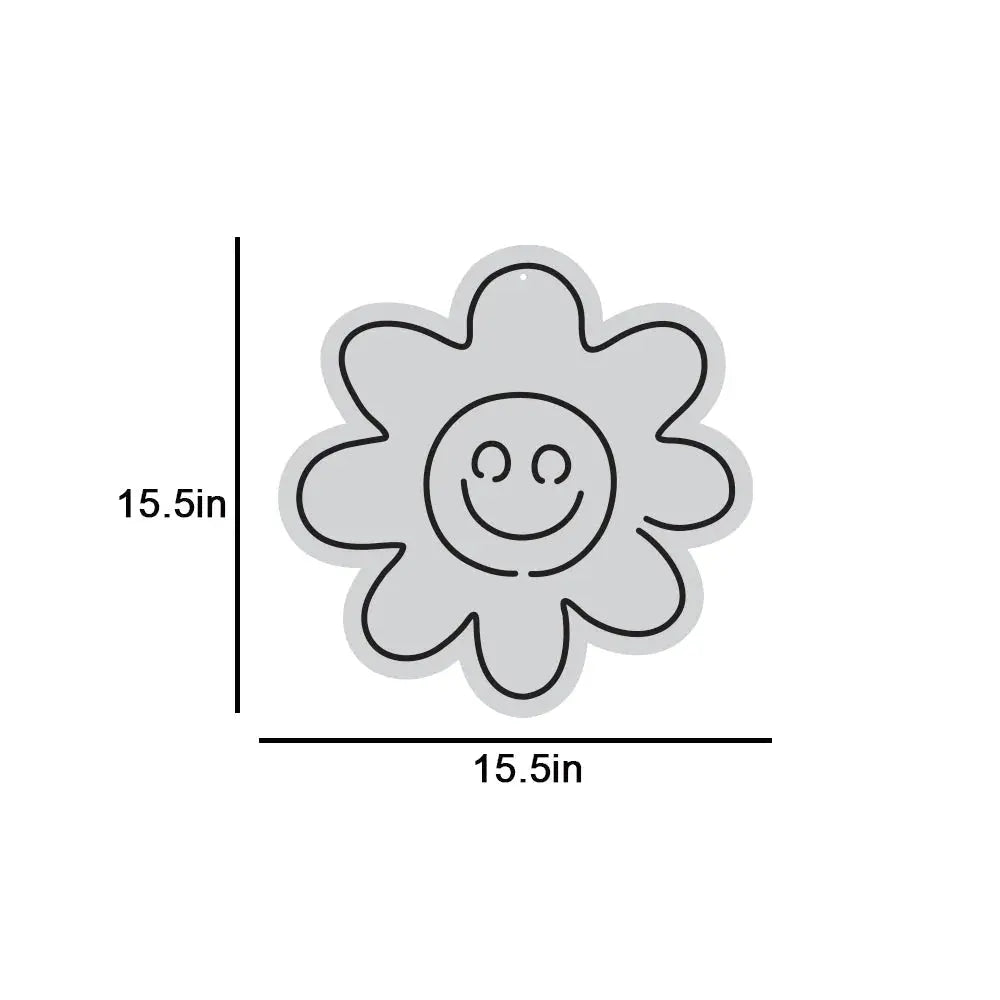Cute Smiley Yellow Sunflower LED Neon Light DECORMANTRA