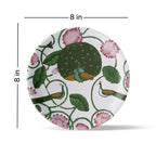 Pichwai Floral Print Porcelain Wall Plate - Harshita Craft