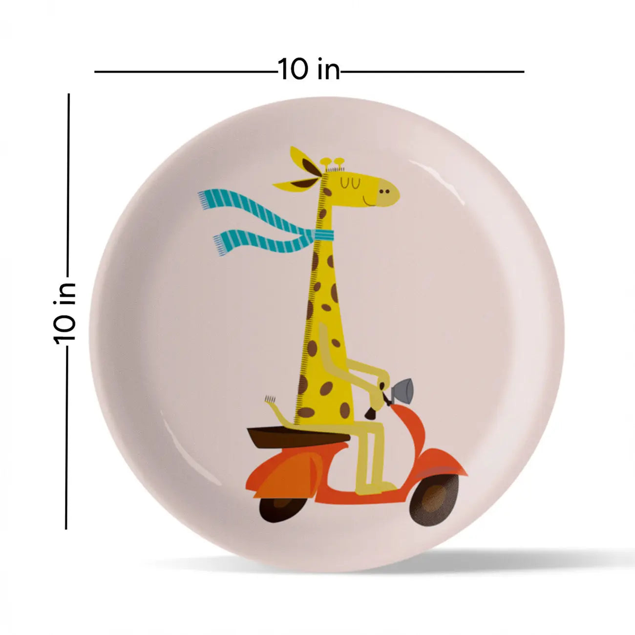Playful Art for Kids' Rooms Girrafe porcelain plate - Harshita Craft