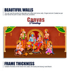 Lord Ram Darbar Canvas Wall Painting - Harshita Craft