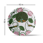 Pichwai Floral Print Porcelain Wall Plate - Harshita Craft
