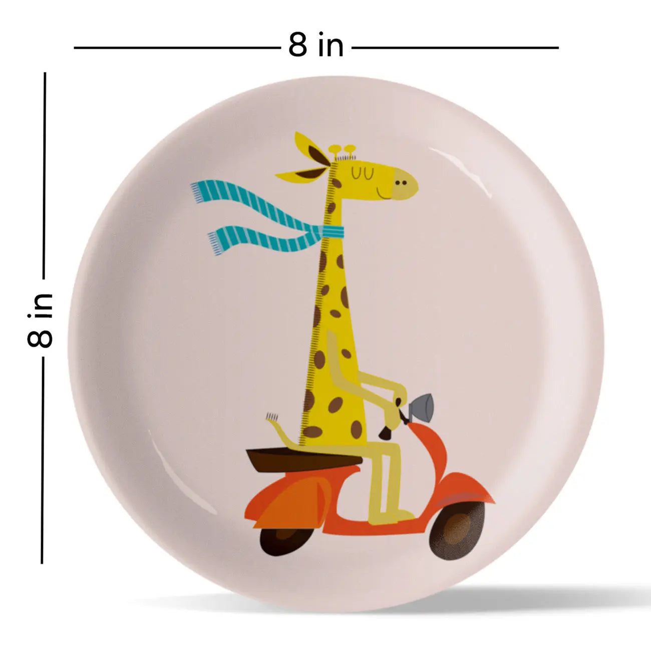 Playful Art for Kids' Rooms Girrafe porcelain plate - Harshita Craft
