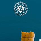 Om With Flower Metal Wall Art - Decor Mantra 