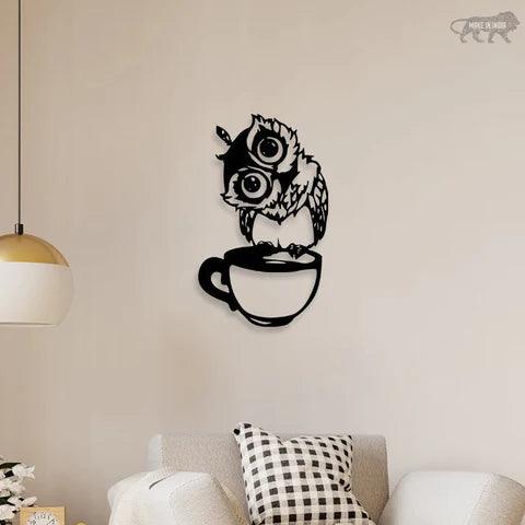 Owl Face Metal Wall Art - Decor Mantra 