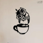 Owl Face Metal Wall Art - Decor Mantra 