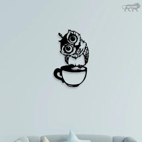 Owl Face Metal Wall Art - Decor Mantra 