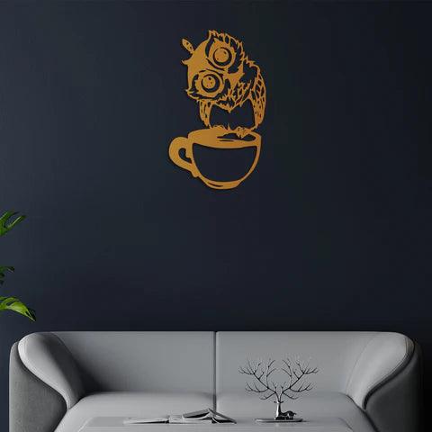Owl Face Metal Wall Art - Decor Mantra 