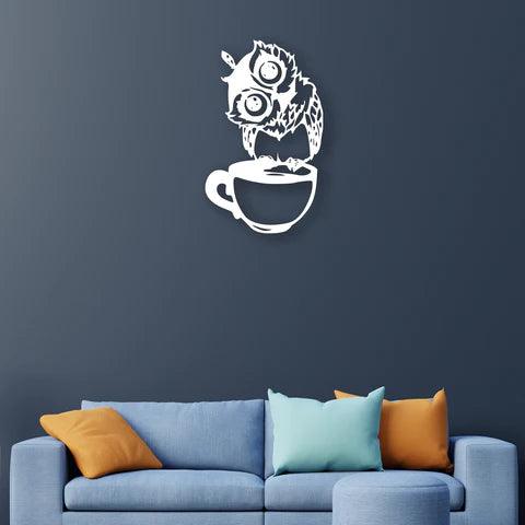 Owl Face Metal Wall Art - Decor Mantra 
