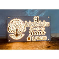 White & Golden Acrylic LED Name Plate 