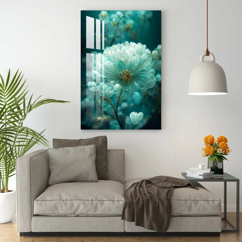 Alluring Turquoise Acrylic Wall Art DECORMANTRA