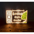 Acrylic Customized Embossed Letters LED Home Name Plate - Harshita Craft